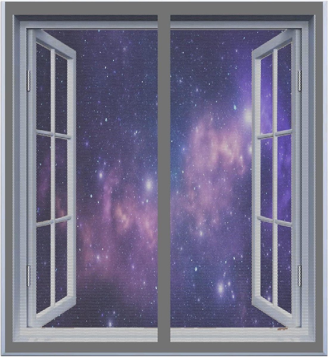 Magnetische Hordeur - Raamhor Klamboe - Insecten Buiten Houden - Zonder Boren Te Plaatsen - 120 x 80 cm - Grijs