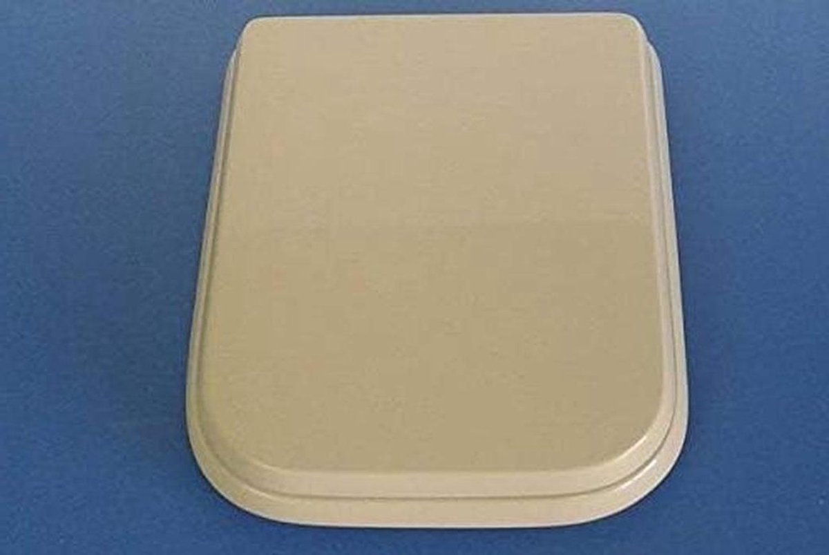 WC-bril hout - Toiletzitting - Badkamer renovatie - Gecoat polyester - Rond - Champagne