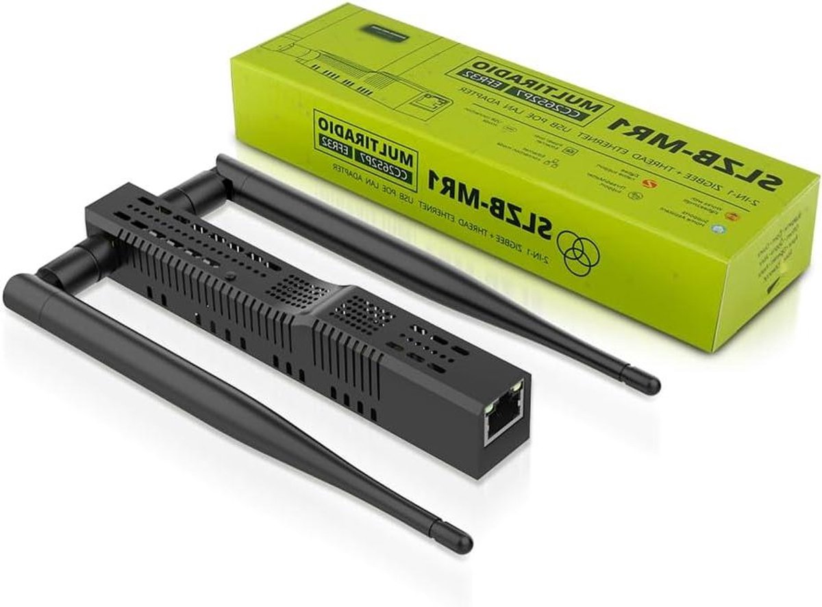 Zigbee Adapter - Ethernet WiFi - Domotica Integratie - PoE Ondersteuning - Dual Antenne - Zwart