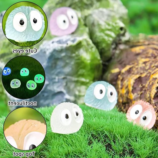 Diverse 35-delige accessoires voor een feeën tuin met glow-in-the-dark figuren, elfen en decoratieve elementen voor potten en tuinen van Merkloos — afbeelding 4