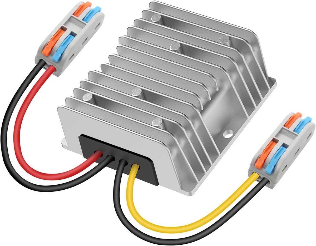 Spanningsomvormer - Converter Adapter - Voertuig Elektronica - IP67 Waterdicht - 120W 5A - Zwart