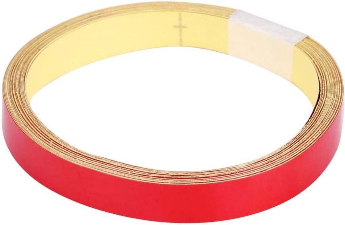 Reflecterende Plakband - Veiligheidssticker Waarschuwingstape - Zichtbaarheid Verbeteren - Waterdicht PVC Materiaal - 500 x 1 cm - Rood