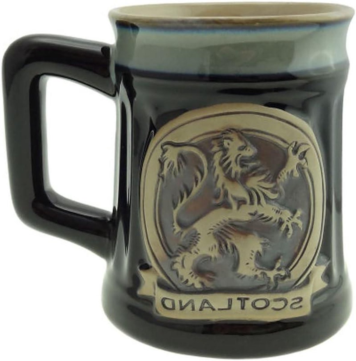 Stenen Mok - Koffiemok Bierpul - Drinken Genieten - Authentiek Schots Design - 500ml - Zwart