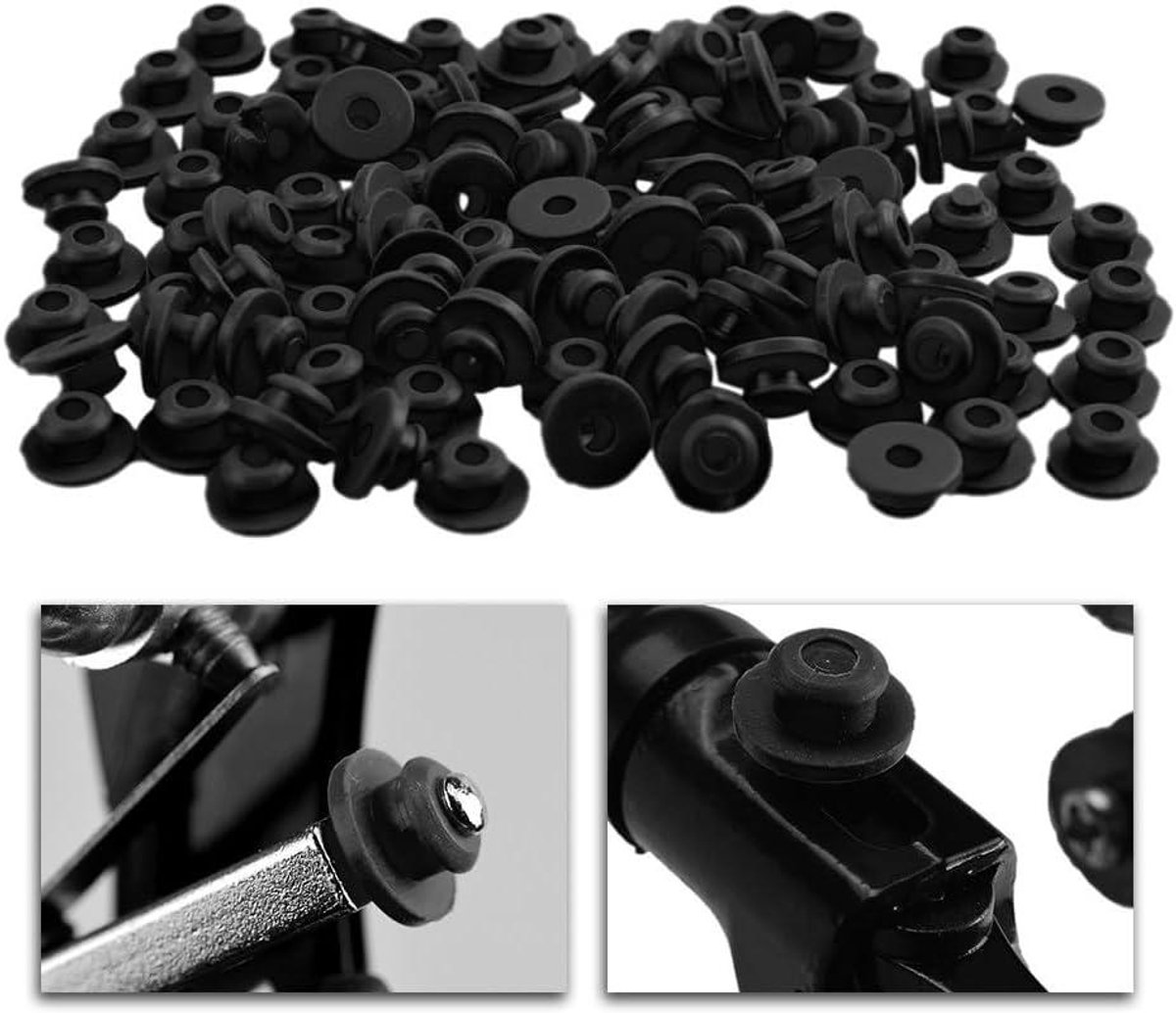 Tattoo Naald Grommets - Pads - Tattoo Machine - Zacht Siliconen - 300 Stuks - Zwart