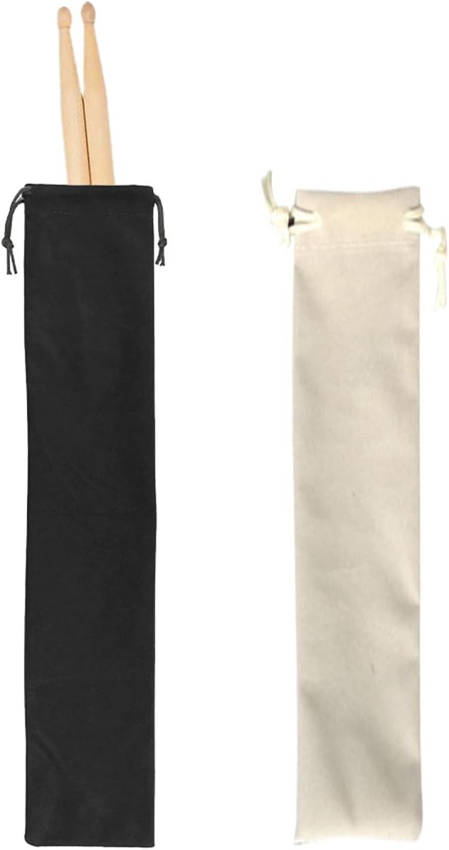 Drumsticks Tas met Waterdichte Bescherming, Drumstick Houder, Set van 2 Stuks, Zwart en Wit (45 x 10 cm)