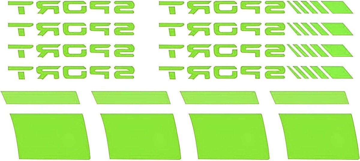 Set van 12 Reflecterende Rubber Stickers voor Auto Banden - Veiligheidsaccessoires, Auto Decoratie, Sportieve Look