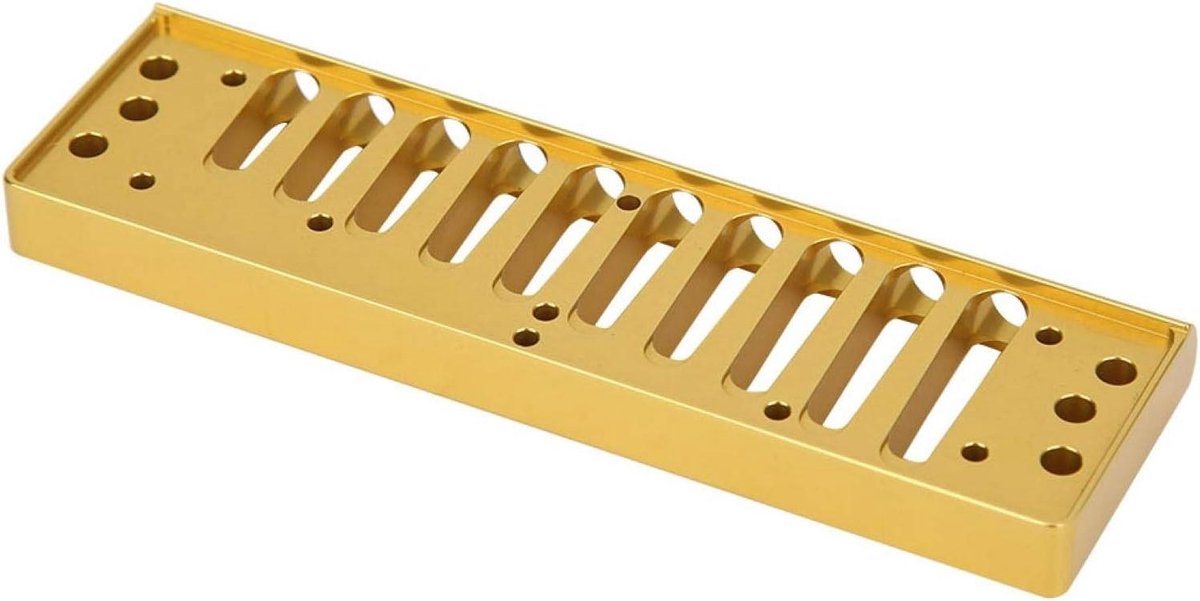 Harmonica Kam - Mondharmonika Deel - Muziek Maken - Comfortabele Randen - 1x1x1 cm - Goud