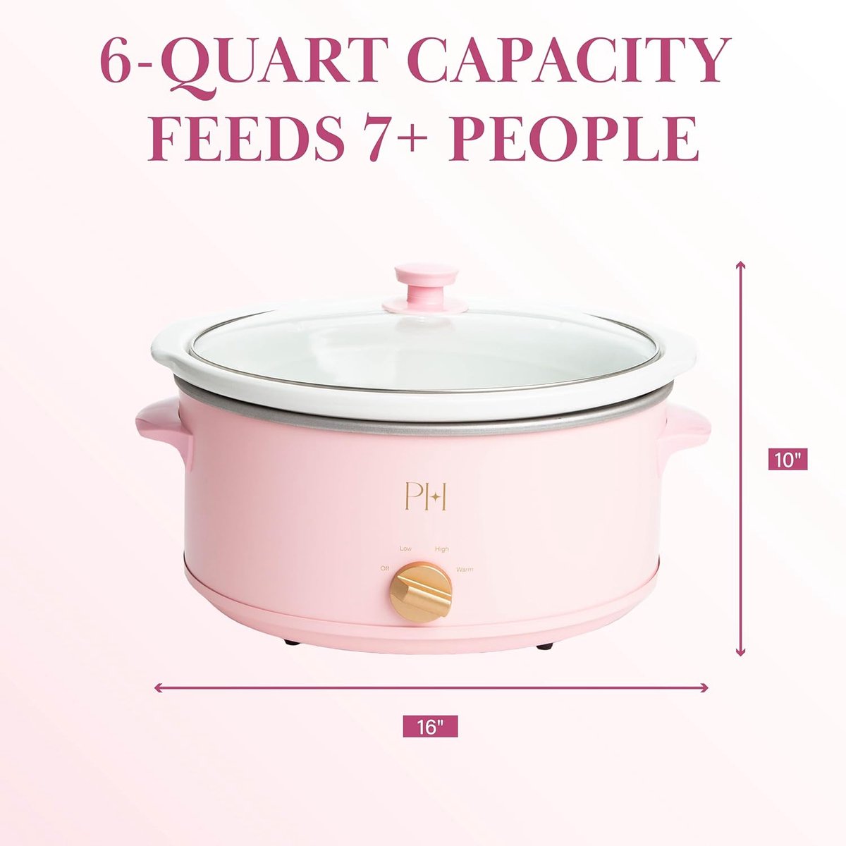 Handmatige Kookpan - Slowcooker - Grote Maaltijden Bereiden - Natuurlijke Anti-aanbaklaag - 6 Liter - Roze – foto 2