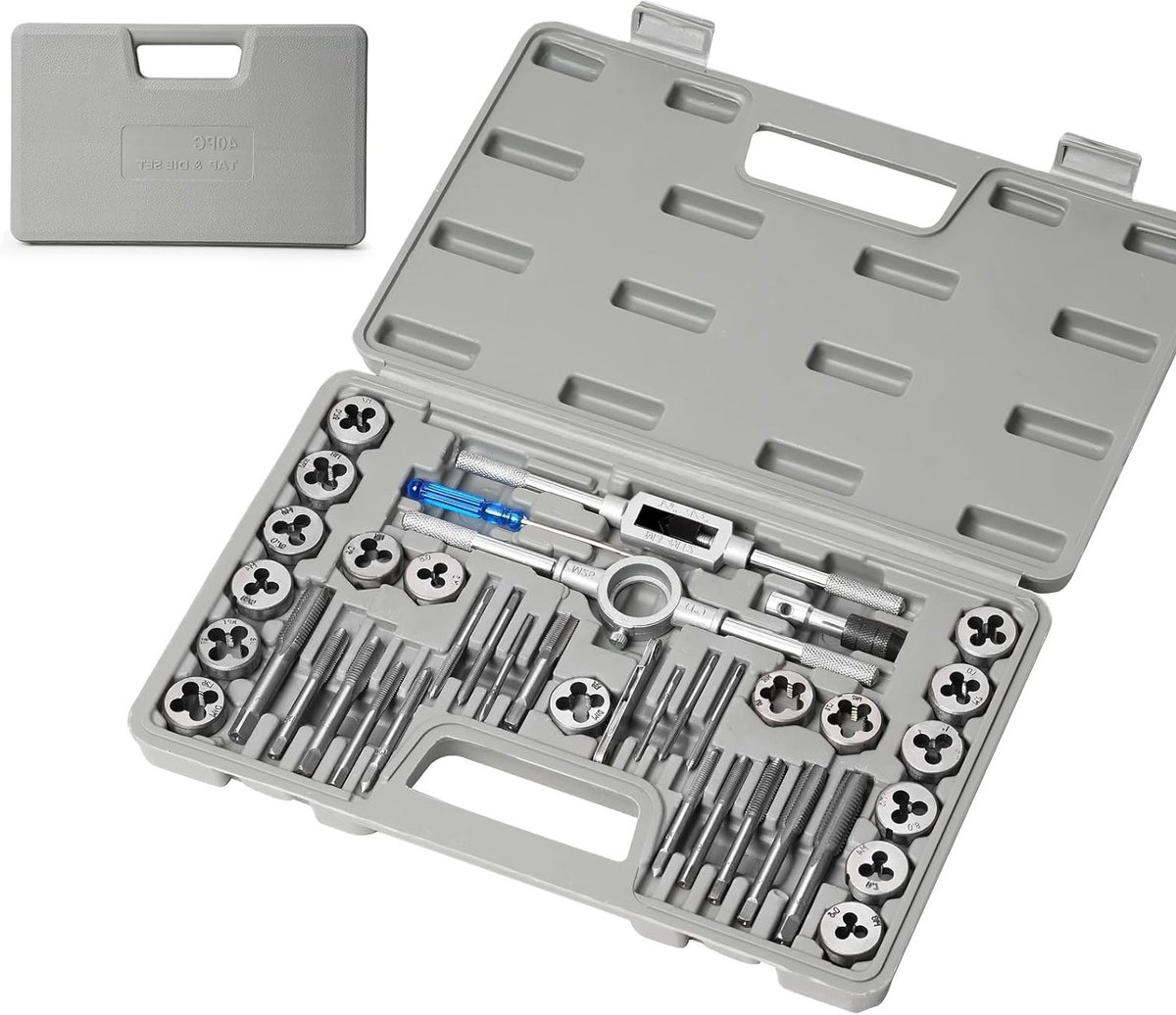 Complete Draad Snijdset van 40 Stuks voor Draadreparatie en M6-M24 Draadbewerkingen, 1100g