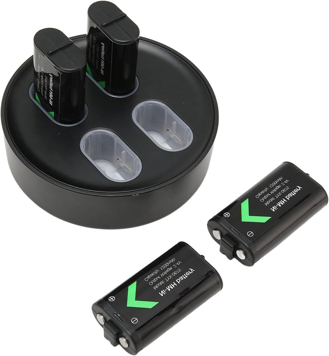 Oplaadbare Batterijen - Accu Set - Controller Opladen - Snellaadstation Inclusief - 4 x 1200mAh - Zwart