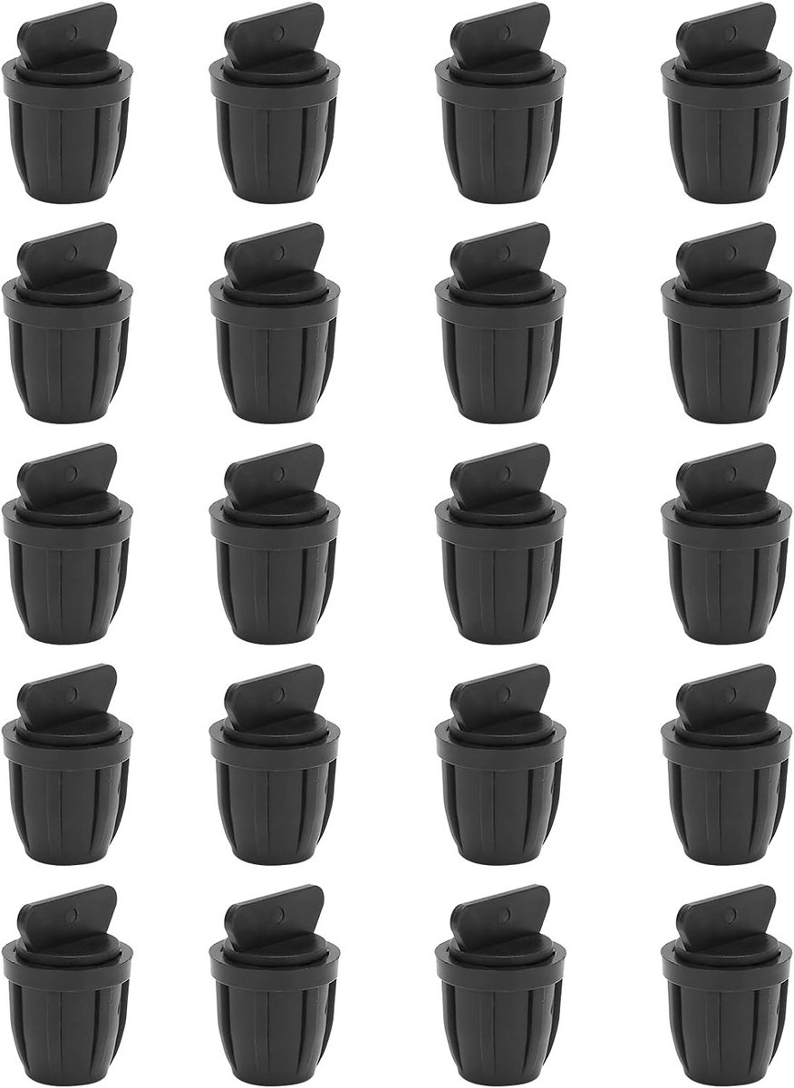 20 Stuks ABS Slangpluggen met Slot voor Druppelirrigatie - Barbed Plug voor Tuin en Landbouw