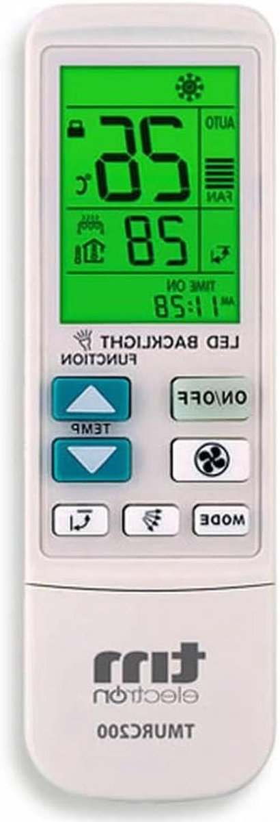 Universele Airco Afstandsbediening - Airco Controller - Airco Bediening - 2000 Codes - 10 Meter Bereik - Zwart/Zilver