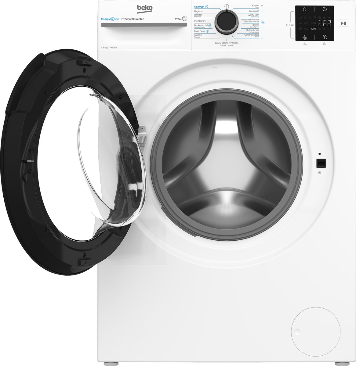Beko b300 BM3WFT3841W wasmachine Voorlader 8 kg 1400 RPM Wit — afbeelding 6