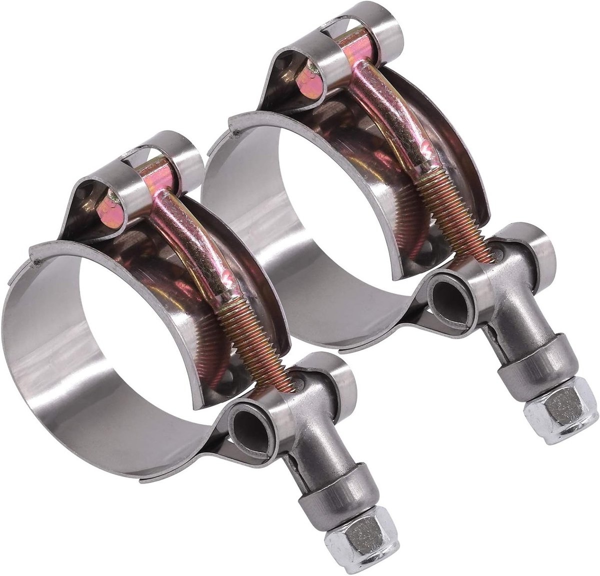 Set van 2 RVS T-Bolt Slangklemmen 32-37mm voor Turbo Inlaat en Intercooler Slangen