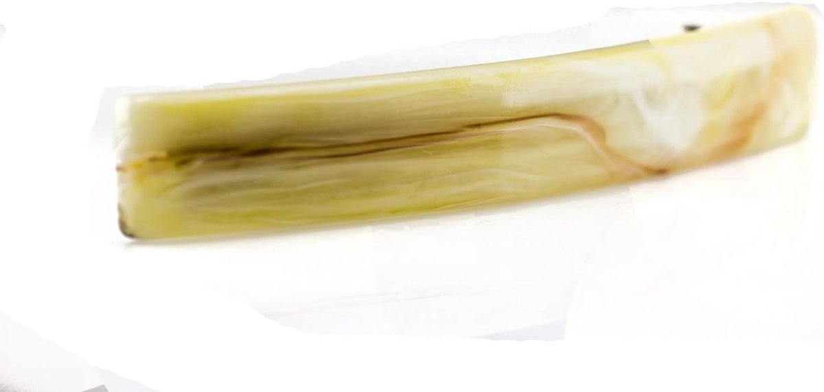 Patentclip Glad - Haarclip Barnsteen - Haar Styling - Gemaakt in Duitsland - 10 cm - Barnsteen