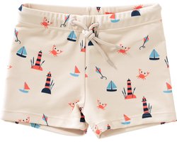 Fresk UV Zwembroek voor Jongens 110 - Sneldrogende Zwemkleding - UV-bescherming UPF 50 - Zwemshort Kinderen - Crème - Lighthouse