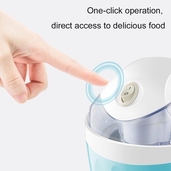 Ijsmachine - Roomijsmachine - Sorbetmaker - Mini ijsmachine - Elektrisch - One-touch bediening - Zelf ijs maken - Voor frozen yogurt en gelato - Voor thuis en keuken - Compact - Hemelsblauw van Merkloos — afbeelding 4