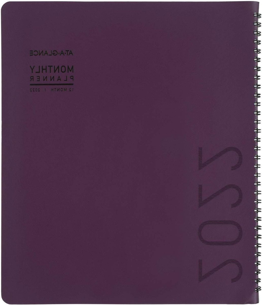 Maandplanner 2022 - Afsprakenboek Agenda - Jaar Plannen - Bestand tegen inkten - 9" x 11" - Merlot