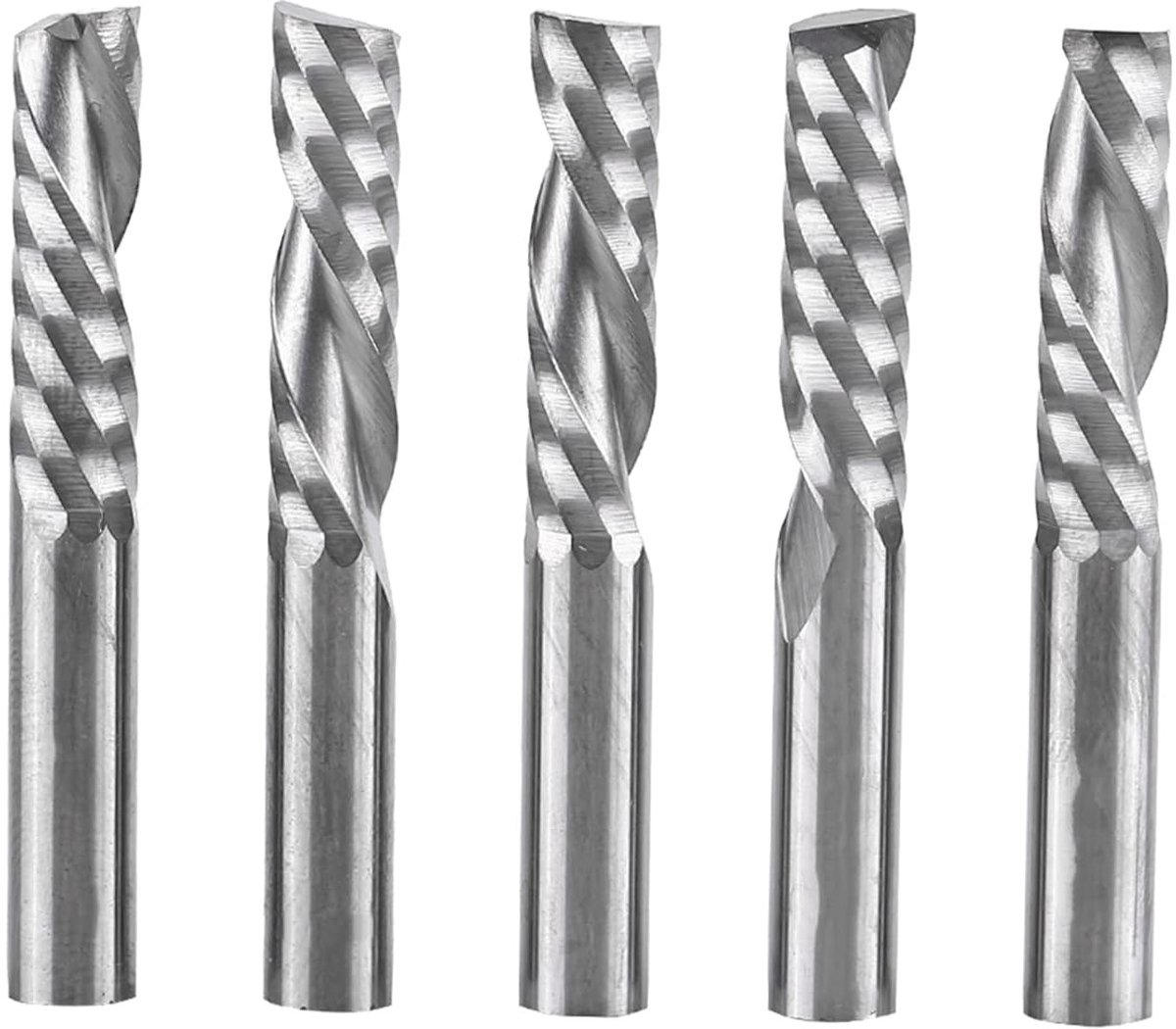 5 Stuks 6mm Shank End Mills van Wolframcarbide voor CNC Frezen - Spiral Cutter Set voor Precisiewerk