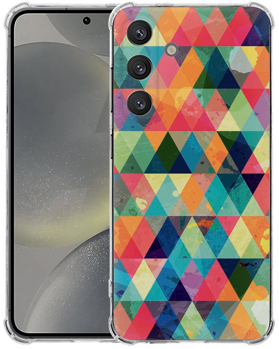 Samsung Galaxy S25 FE Hoesje - Geruit TPU Antishock