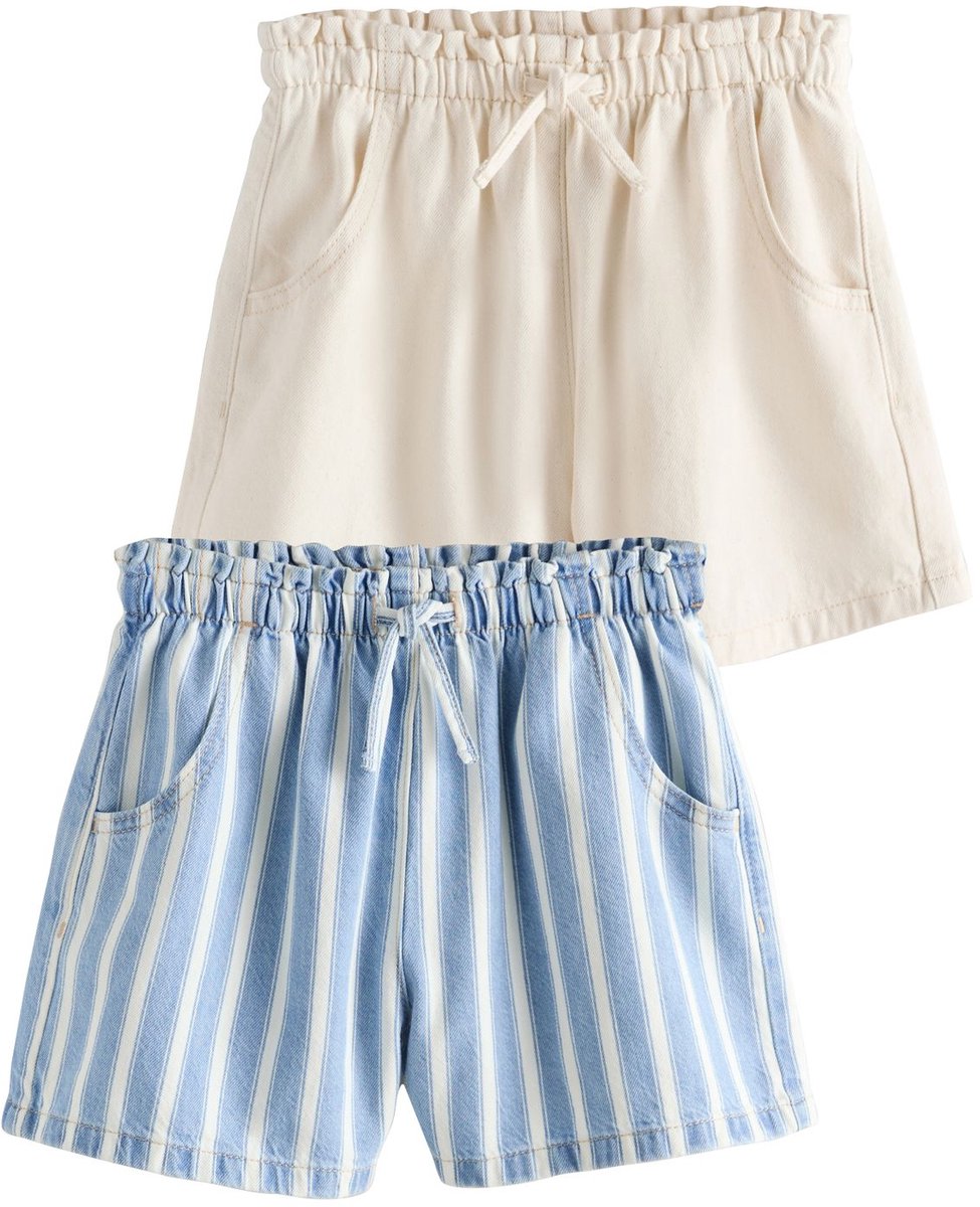 Next - Meisjes - Set van 2 denim shorts - Blauw
