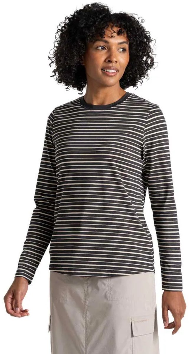 Craghoppers Nosilife Akona T-shirt Met Lange Mouwen Zwart 44 Vrouw