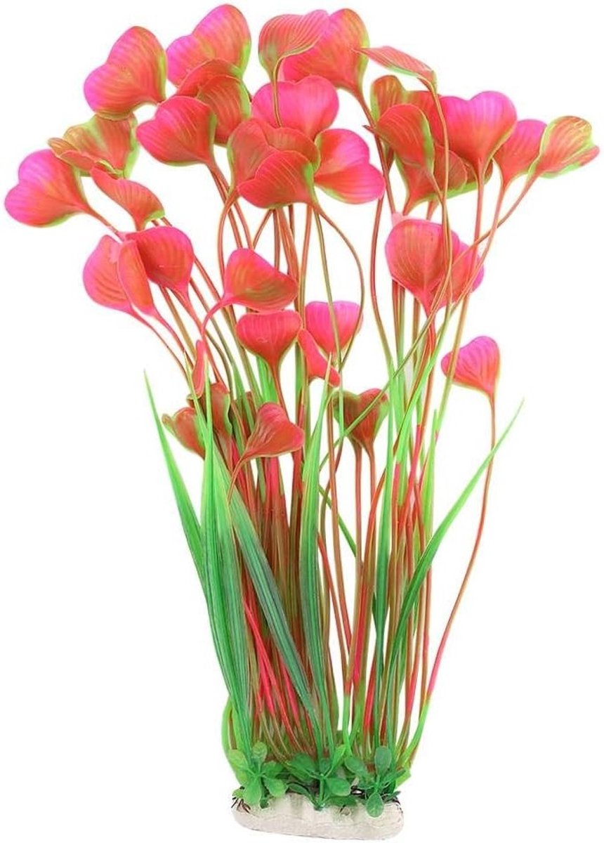 Lifelike Kunstplanten voor Aquarium - Realistische Onderwaterdecoratie met Gras Ornamenten en Accessoires in Roze voor een Prachtige Aquatische Beleving