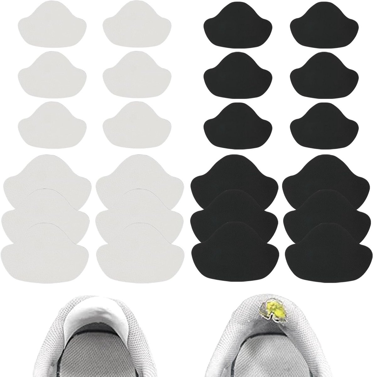 12 paar hielpads voor bescherming van schoenen, zelfklevende hielbescherming, reparatie van schoenen en gaten in de hak