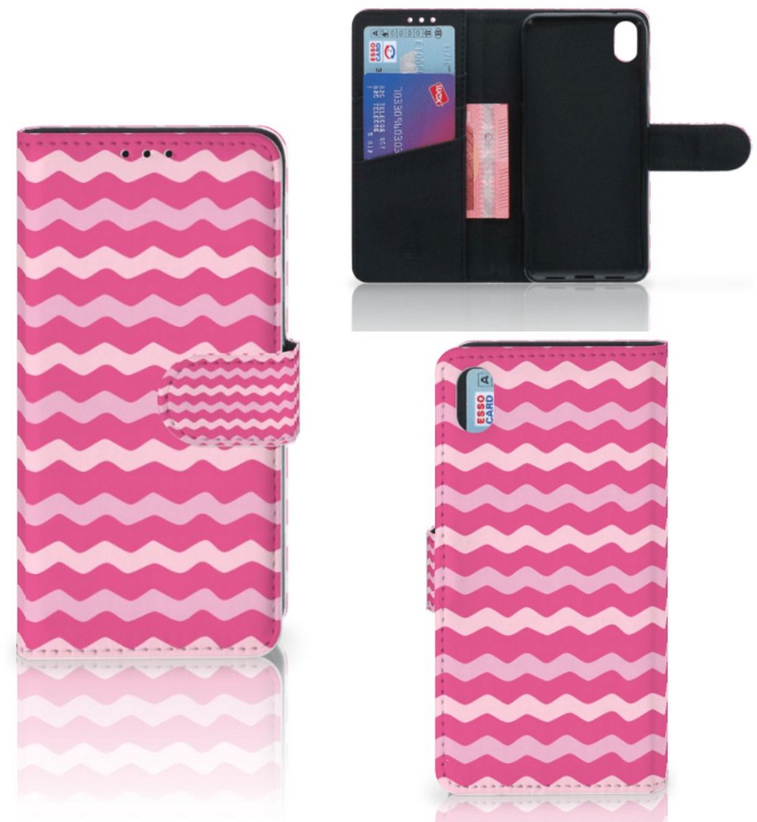 Xiaomi Redmi 7A Telefoon Hoesje Waves Pink