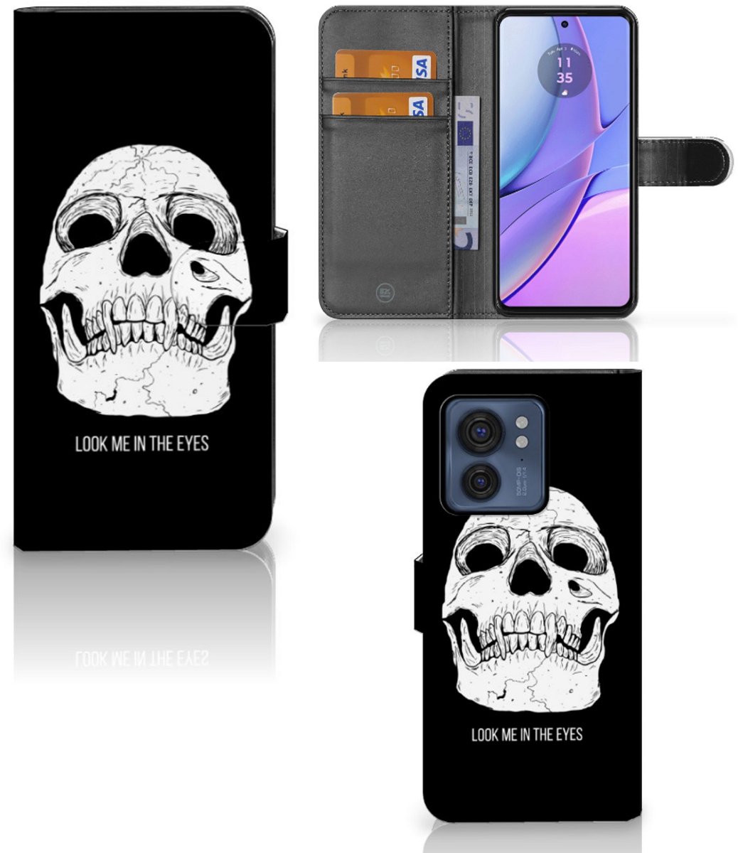 Telefoonhoesje met Naam Motorola Edge 40 Skull Eyes