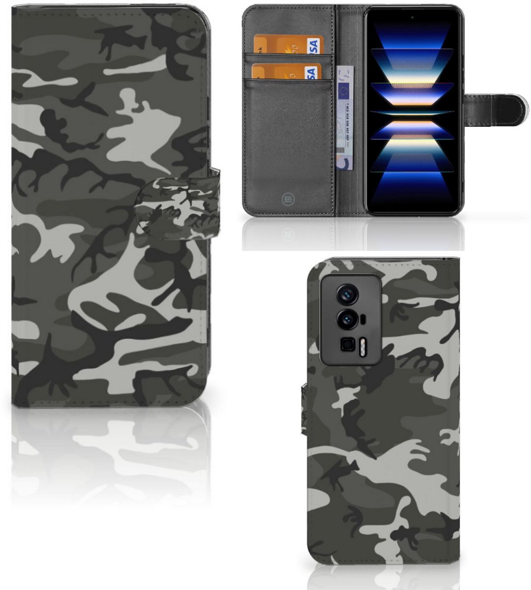 Xiaomi Poco F5 Pro Telefoon Hoesje Army Light