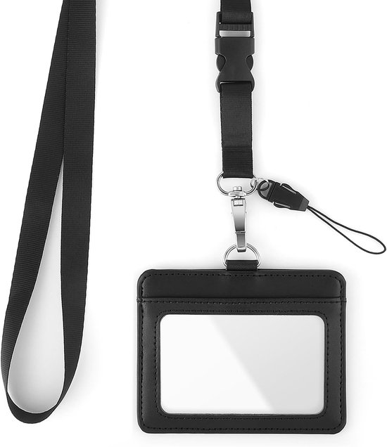 Pack of 50 Vinyl ID Plastic Card Badge Name Tag Holders of Lanyards Tomorrow | Landscape Size 10 x 8cm - Holds 10 x 6cm | Standard Clear PVC Pocket