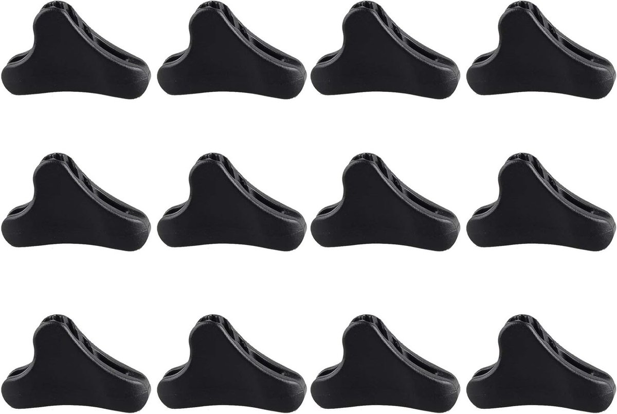 12 Stuks Mini Plastic Tensioners voor Touw en Koordverstellers - Lichtgewicht Accessoire voor Kamperen, Wandelen en Buitenactiviteiten