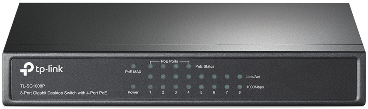 TP-Link TL-SG1008P netwerk-switch Unmanaged Gigabit Ethernet (10/100/1000) Power over Ethernet (PoE) Hazelnoot