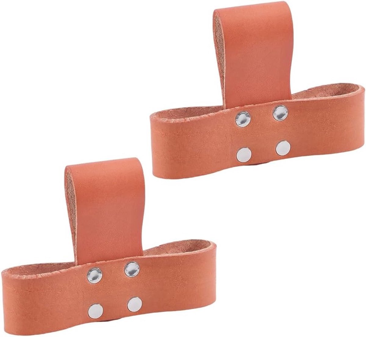 2 Stuks Bruine Leren Bijl Holster met Dubbele Bevestiging voor Gereedschap en Brandweermannen