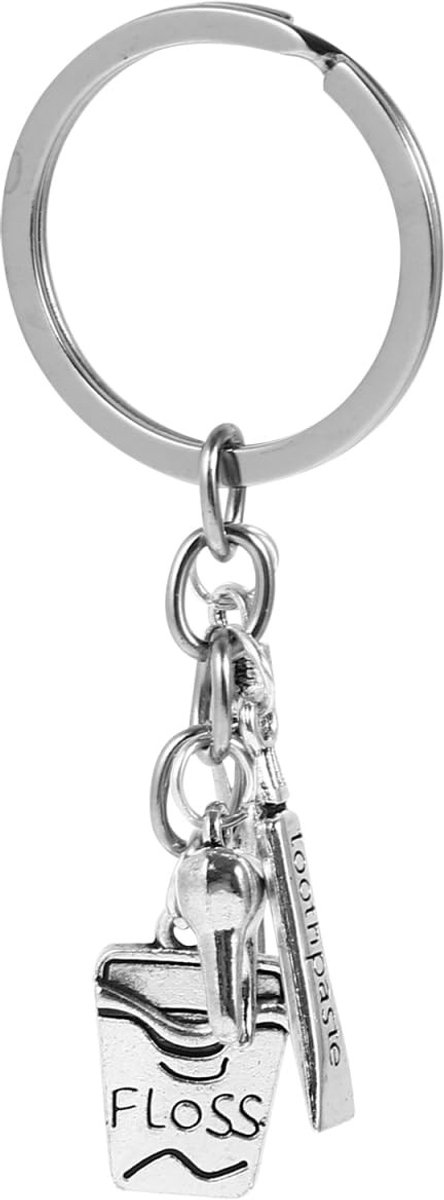 Store_7 - Sleutelhanger Tandenborstel Tandpasta - Handige Sleutelhanger - Compact Formaat - Perfect voor Tandarts en Hygiënist - Origineel Cadeau -...