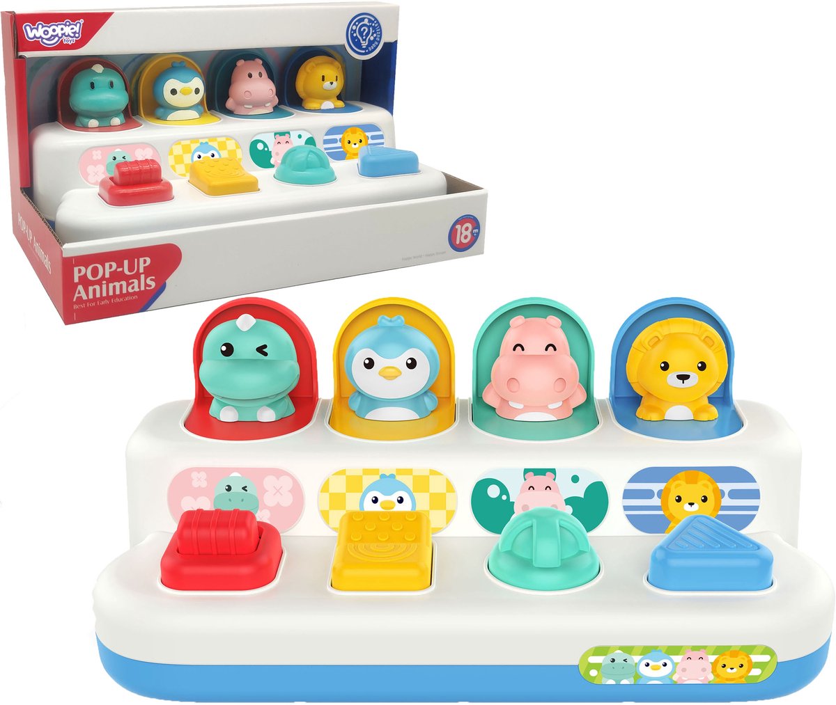 Woopie Baby Educatief speelgoed Pop-updieren - UNI