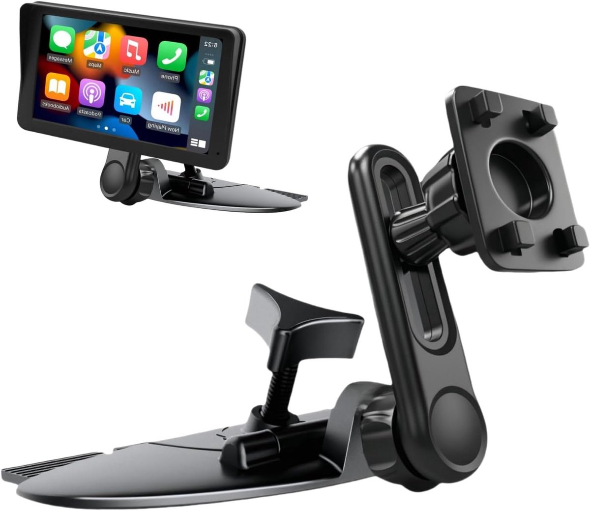 Cd-sleufhouder Scherm - Auto Navigatiehouder - Veilig Navigeren - 360 Graden Draaibaar - 113 Inch Compatibel - Zwart