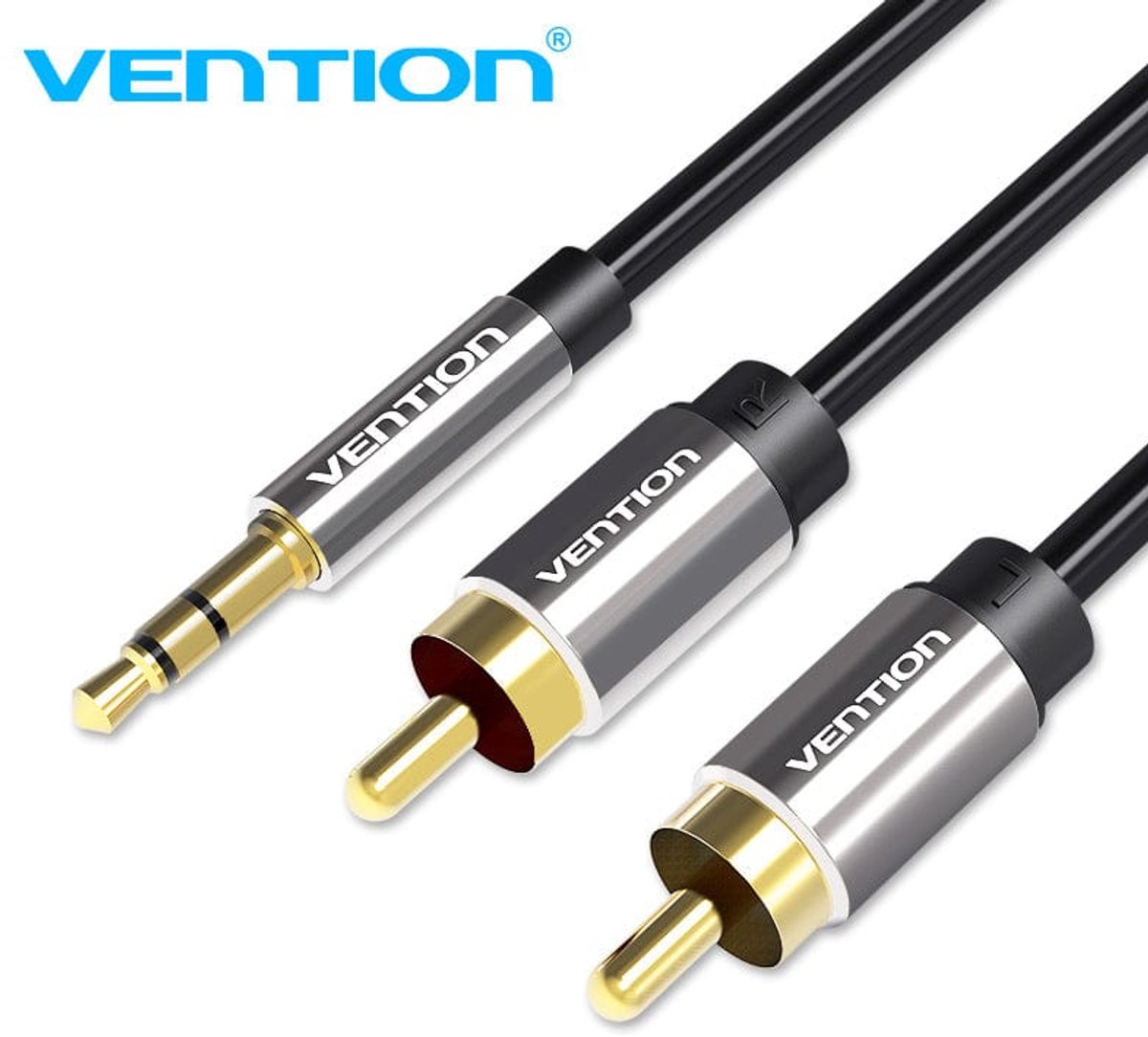 Vention Audiokabel 2X Rca Naar 3,5 Mm Voor Audiosystemen 0,5 M Prestaties