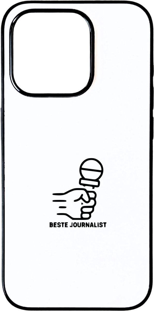 Hacebo® - Beste Journalist telefoonhoesje - Beste collega - cadeau Journalist - telefoonhoesjes - Leuk cadeau voor je Journalist om te geven - verjaardag Journalist - hoesje geschikt voor iPhone 15 Pro