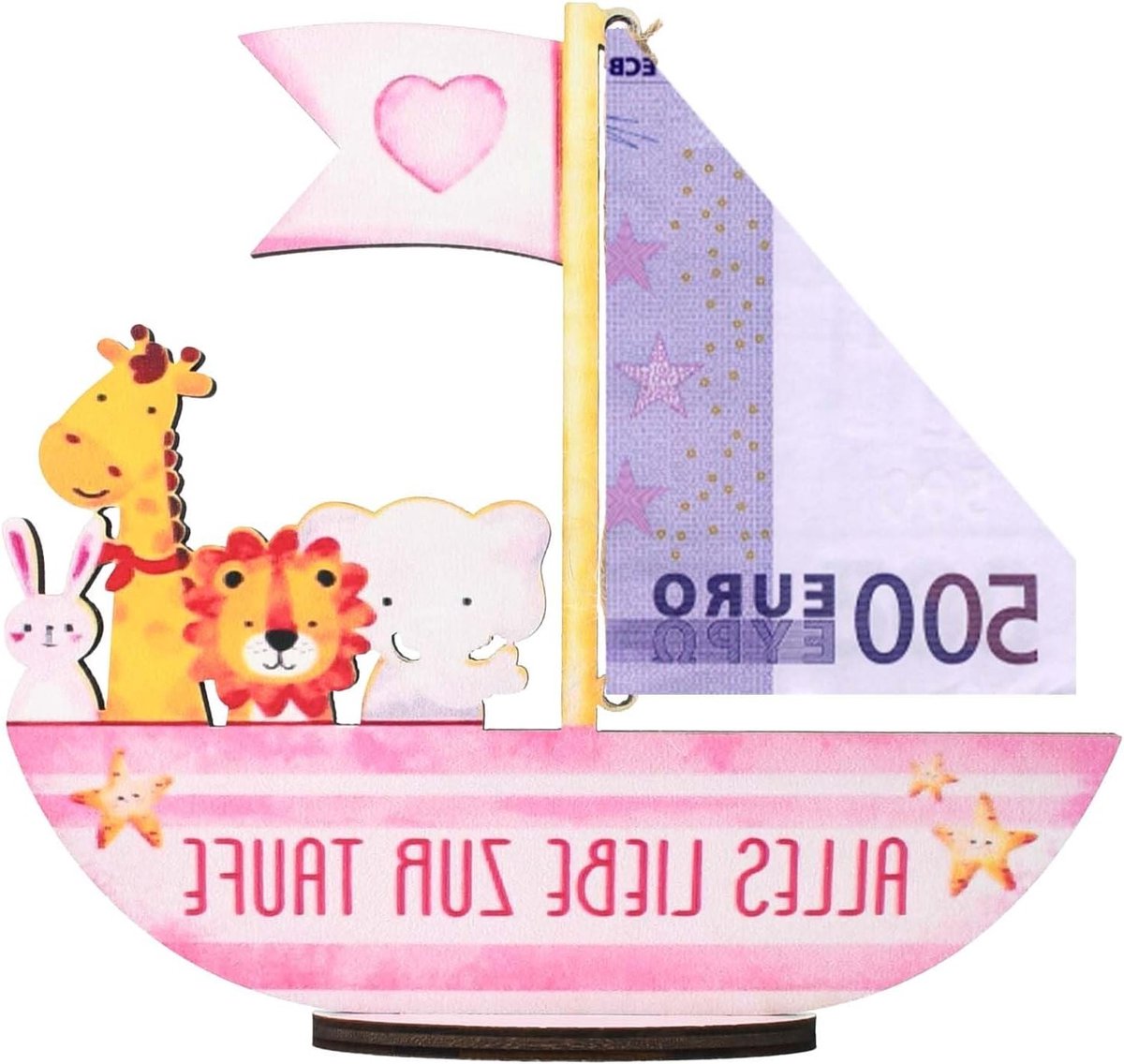 Rozen geschenk voor doop, houten basis voor doopcadeau, robuuste doopkaart en decoraties voor kinderkamer, herinneringen voor een speciale gelegenheid