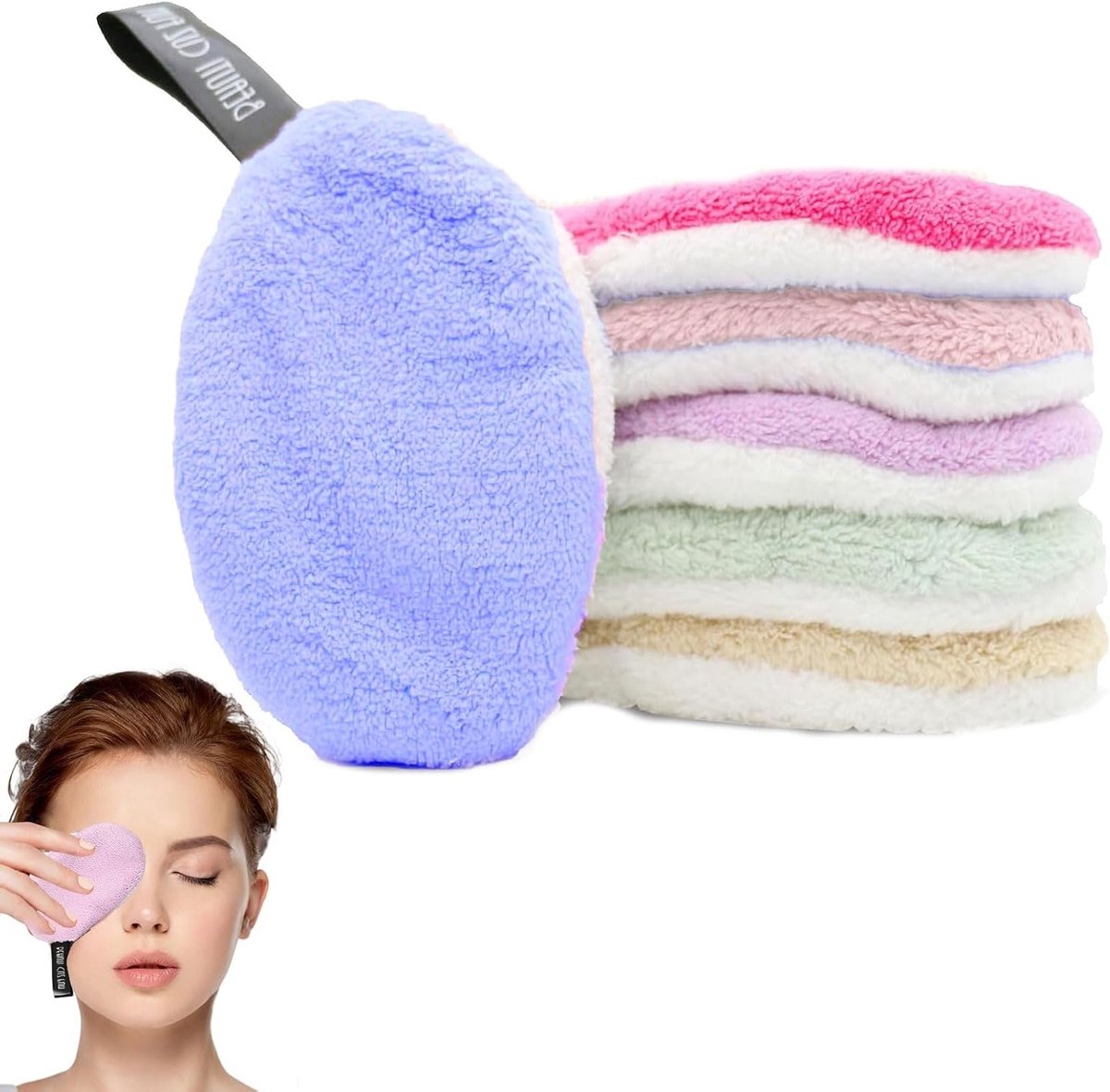 6 Herbruikbare Make-up Pads Set - Wasmoment & Zacht voor Alle Huidtypes