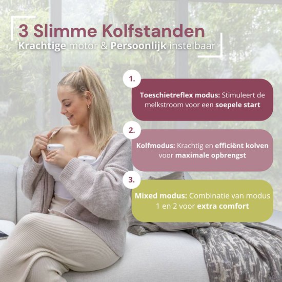 Youha Elektrische Dubbele Draadloze Borstkolf - Handsfree & BPA-Vrij - 24mm - Incl. Moedermelk Bewaarzakjes & Tepelmeter