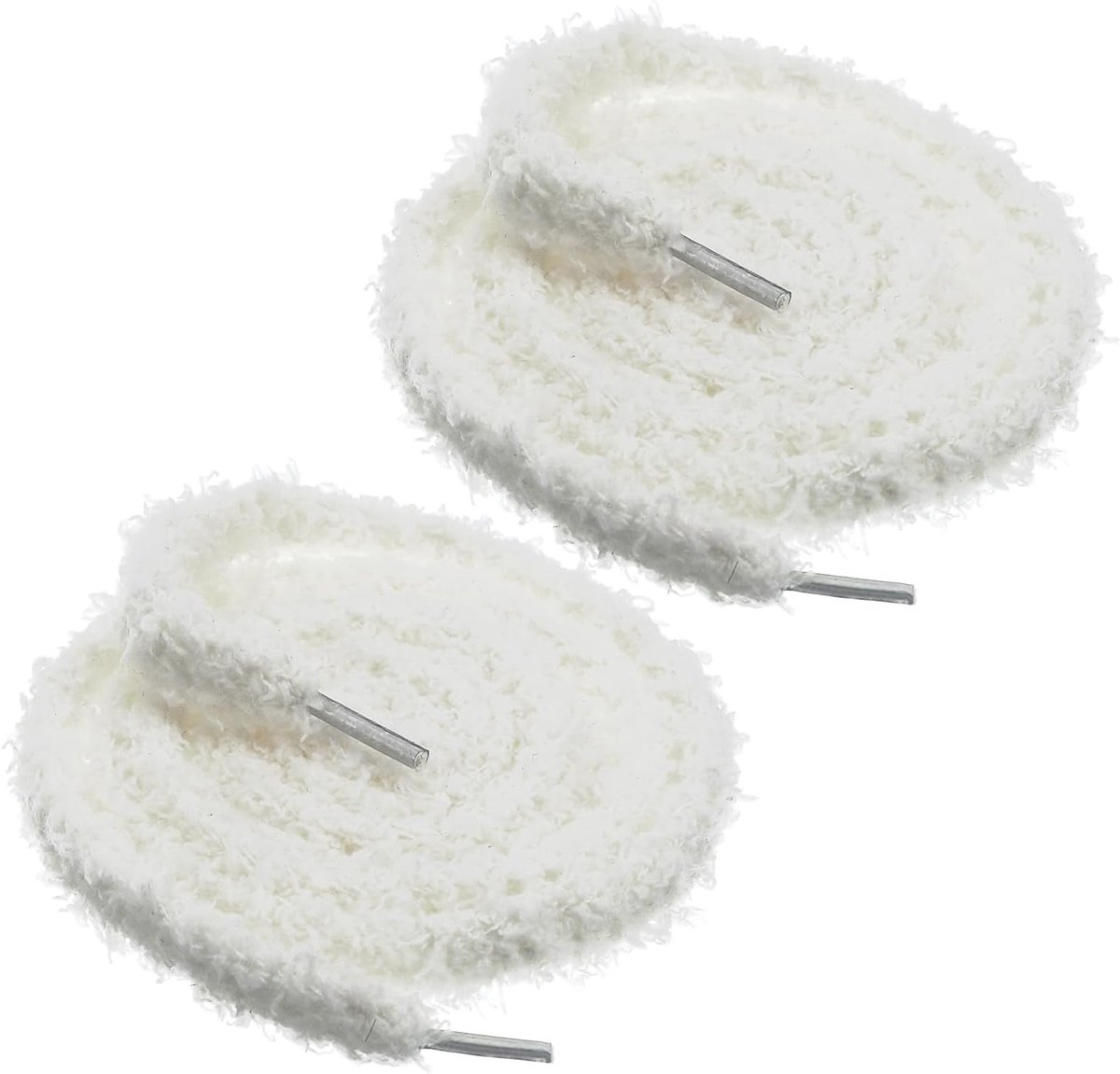 Set van 2 witte veters van 140 cm, universele dikke pluche veters voor sneakers en casual schoenen, zacht en breed