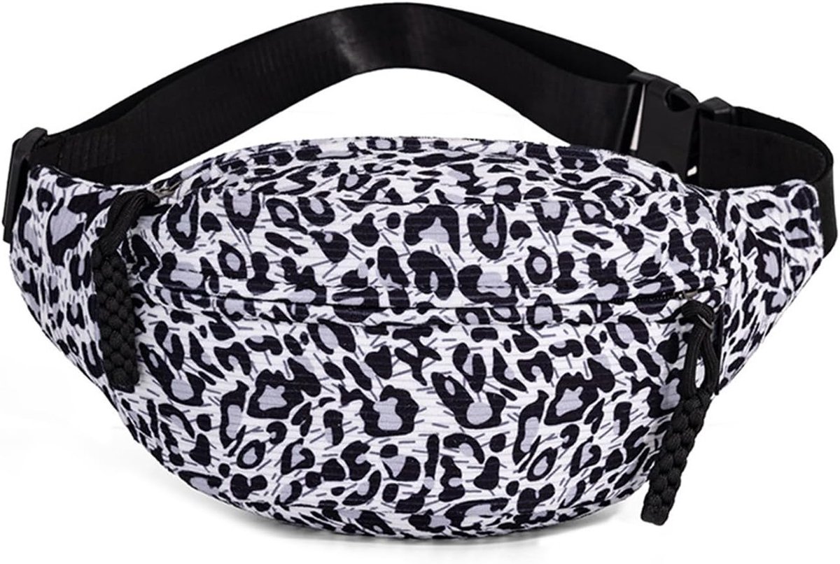 Casual Heuptas voor Reizen, Modieuze Heuptas met Verstelbare Band, Leopardprint, Unisex Heuptas voor Mannen en Vrouwen, Ideaal voor Dagelijks Gebruik en Avonturen
