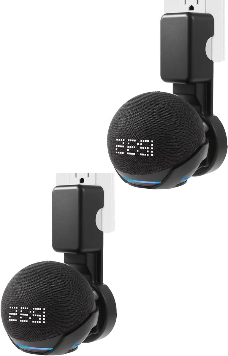 Houder voor Echo Pop, Staande en Wandmontage met Kabelbeheer, Geen Schroeven Vereist, 2 Stuks, Ideaal voor Speaker Accessoires en Organisatie