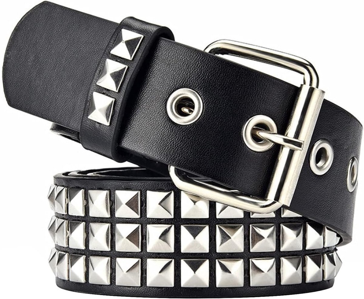 Rock Punk Y2K Riem voor Dames en Heren - Goth Leren Riem en Gothic Kledingaccessoires voor een Alternatieve Stijl