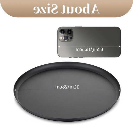 Decoratieve Zwarte Kaarsenhouder - 28cm Rond Metalen Kaarsenstandaard voor Tafel, Koffietafel, Eetkamer en Badkamer — afbeelding 3