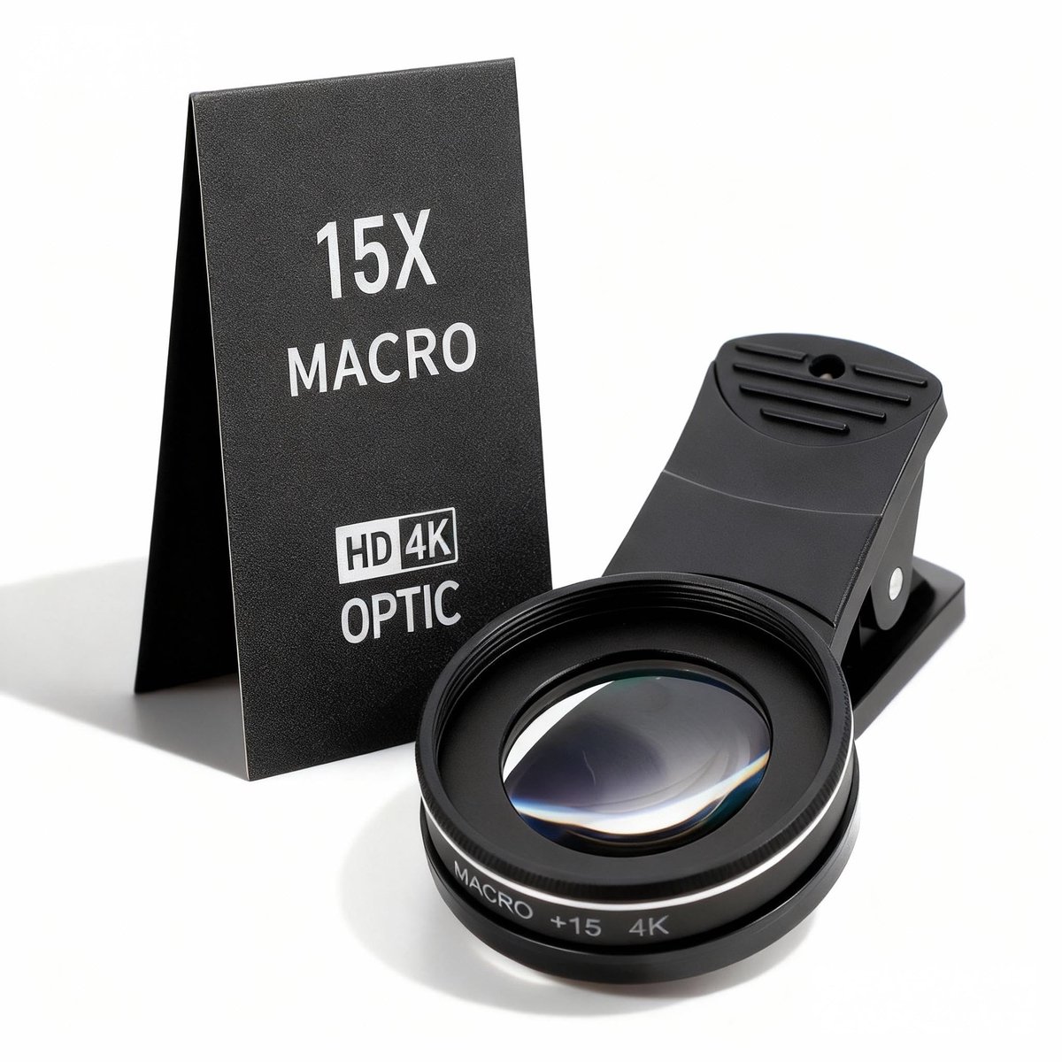aladdien - Macro Lens - Universale Smartphone Camera Lens - Hoogwaardige Kwaliteit - Zwart - Voor Mobiele Telefoons - Perfect voor Close-up Foto's -..