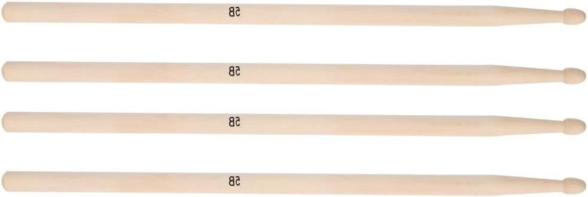 2 Paar Houten Drumstokken 5A/5B van Ahorn voor Jazz, Rock en Popmuziek - Muziekinstrument Accessoire voor Drummers